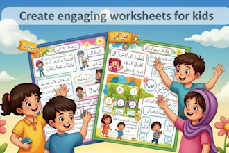 make colorful  fun urdu worksheets for kids custom and printable