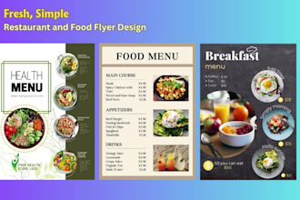 restaurant food menu flyer design