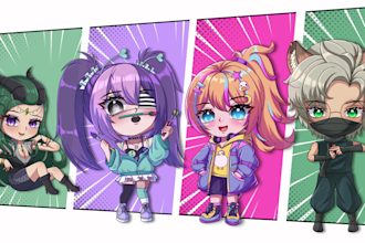 make cute chibi character art style