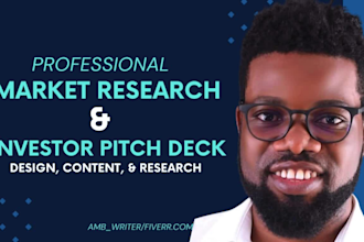 develop investor pitch deck, investor ready business plan, business proposal