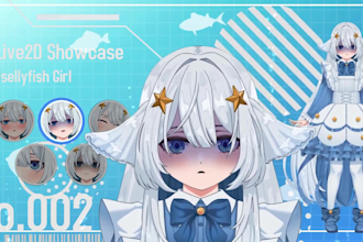 draw and rig male and female live2d vtuber model, pet vtuber, vtuber commission