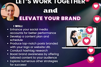be your social media marketing manager and content creator