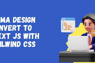figma design convert to next js with tailwind CSS