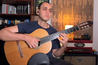 record expressive fingerstyle classical guitar tracks