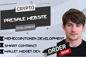 create, redesign, or edit memecoin, crypto presale, and pepe themed websites