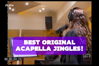 create and sing the best acapella jingle for you