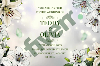 design wedding invitation animated video and invitation card