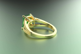 model jewelry 3d cad for 3d printing, 360 animation for website and promo