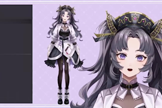 draw and rig live2d vtuber model, vtuber commission, png vtuber model 2d rigging