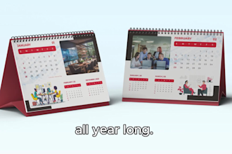 design professional custom desk calendar and wall calendar