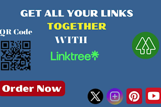 set up a professional linktree bio link and custom qr code for all your sm