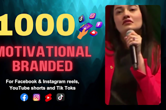 create 1000 motivational reels for facebook and instagram