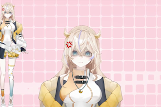 draw and rig live2d vtuber model 2d vtuber model vtuber rigging anime character