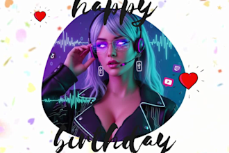 create a custom animated video greeting card for birthdays, love, or events
