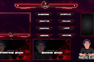 design your twitch logo, overlays, and screens for stream