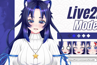 create live2 vtuber model, anime avatar, live 2d rigging vtuber character design