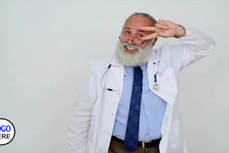 add logo and website in funny dr dance short video