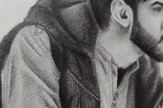 draw stunning black and white pencil sketch by hand