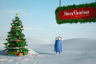 make christmas greetings intro video