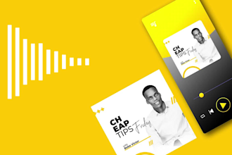 design professional podcast cover art or cover logo
