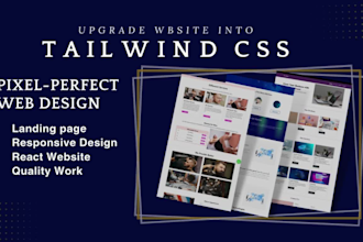 clone website in HTML, CSS, tailwind css and react js