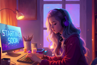 create loop animated illustration and lofi animated paintings