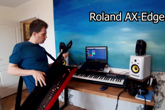 record the professional synthesizer tones with roland ax edge keytar