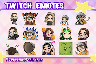 create custom cute anime emotes for your twitch or discord