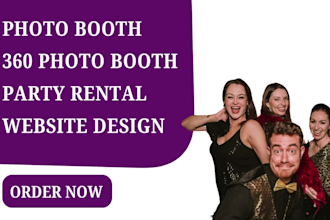 build photo booth website, party rental website, 360 photo booth website