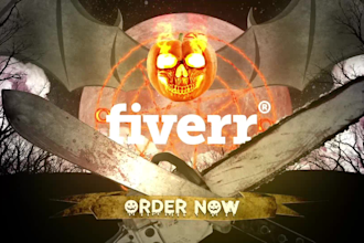 make horror halloween logo animation intro