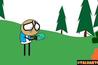 make a 2d cartoon animation video