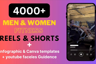 provide 5000 man and women fitness reels and infographic