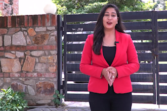 create an attractive indian female spokesperson video