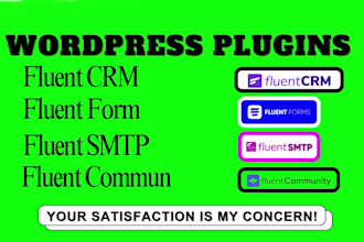 setup fluentcrm crm, fluent community, fluent smtp, fluent form, funnelkit