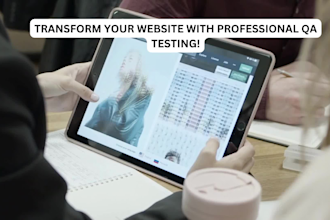 do website QA testing and bug reporting