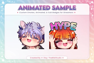 create custom emotes for streamer and vtuber