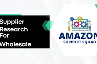 do amazon wholesale product and supplier research for you