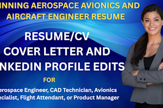 write a winning aerospace engineer resume, aviation CV, and pilot cover letter