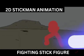 make 2d stick figure animation 2d stickman explainer 2d fighting stick figure