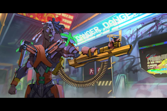 do custom illustrations and character designs dnd cyberpunk and more