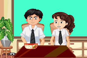 create animated kids learning stories