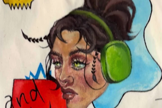paint your portraits on a tote bag
