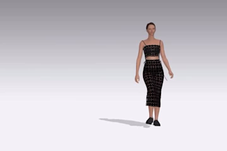 3d fashion design animation,pattern in clo 3d, 3d garment