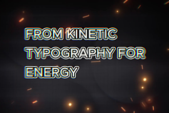 do kinetic typography text animation explainer video for you
