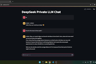 built a private llm chat app with deepseek and streamlit