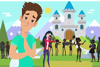design 2d animated explainer video 2d music video 2d cartoon character animation