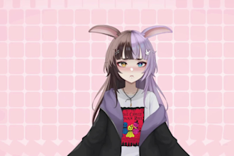 design live 2d vtuber avatar model live 2d rigging vtuber commission
