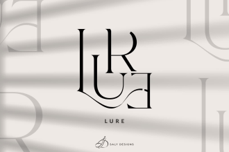 design custom elegant and luxury unique typography