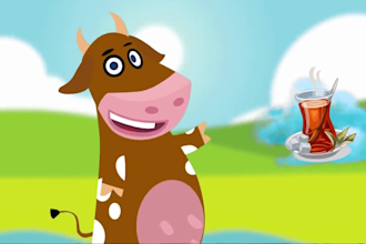 make 2d cartoon character animation video