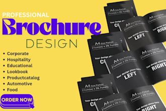 design corporate,travel, tour, educational,lookbook,product catalog brochure